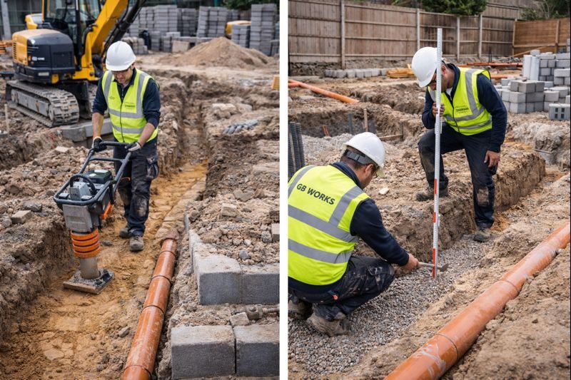 Groundworks and drainage installation by GB Works